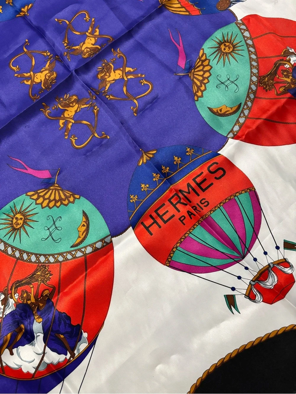 Hermes-style hot air balloon scarf
